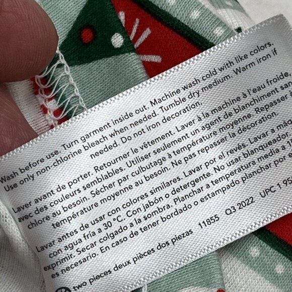 Carters‎ Pajamas Set Adult S 2 Piece Holiday Trees Christmas Snug Fit Cotton - Picture 6 of 11